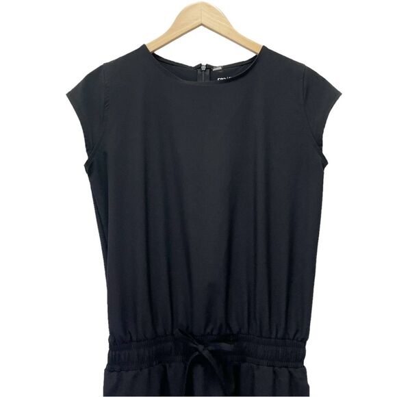 Albion Fit Going Places Cap Sleeve Athleisure Dress in Black Size ST Small Tall - Picture 5 of 14